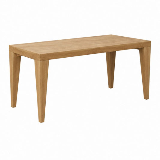 Table à manger rectangulaire en chêne naturel 140 x 80 x 75 cm