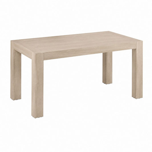 Table à manger rectangulaire chêne clair en panneaux de particules mélaminés 120 x 80 x 75 cm