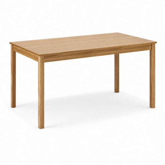 Table à manger rectangulaire en chêne massif naturel 120 x 75 x 75 cm