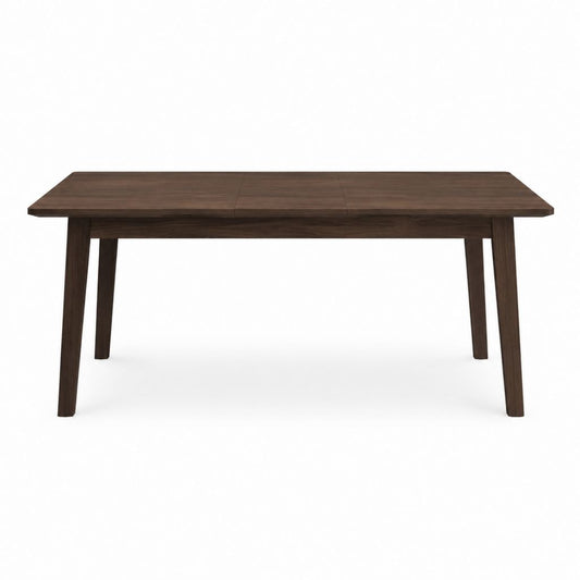 Table à manger rectangulaire marron foncé en hévéa 180 x 90 x 76 cm